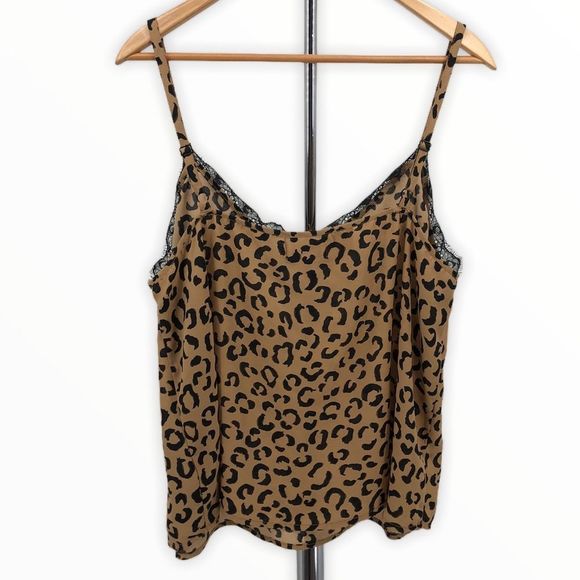 Vixbe Leopard Print Spaghetti Strap Lace Trim Cami size XL - Picture 8 of 12